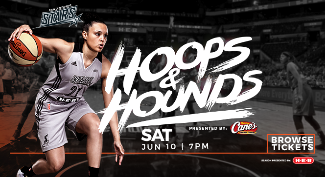 Hoops and hounds San Antonio Stars Game