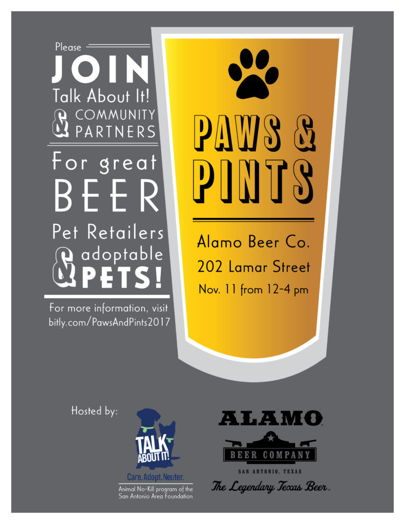 Talk about it! Paws and Pints
